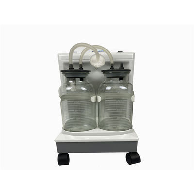 Ce plastic electric 2500ml/bottle white, 2 bottles factory supply vacuum 20l/min plastic portable direct phlegm suction in a batch 1years